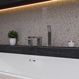 Alfi AB2322-BN Brushed Nickel Deck Mounted Tub Filler Faucet and Square Hand Held Shower Head