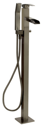 Alfi AB2843-BN Brushed Nickel Single Hole Floor Mounted Waterfall Tub Filler Faucet
