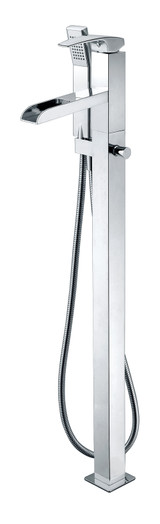 Alfi AB2843-PC Polished Chrome Single Hole Floor Mounted Waterfall Tub Filler Faucet