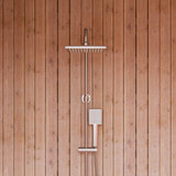 ALFI Brushed Nickel Square Style Thermostatic Exposed Shower Faucet Set - AB2862-BN