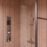 ALFI Brushed Nickel Square Style Thermostatic Exposed Shower Faucet Set - AB2862-BN