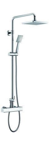 Alfi AB2862-PC Polished Chrome Square Style Thermostatic Exposed Shower Faucet Set