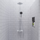 ALFI Polished Chrome Round Style Thermostatic Exposed Shower Faucet Set - AB2867-PC