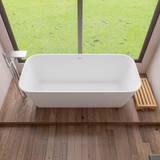 ALFI Brushed Nickel Free Standing Floor Mounted Bath Tub Filler Faucet - AB2875-BN