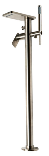 ALFI Brushed Nickel Free Standing Floor Mounted Bath Tub Filler Faucet - AB2875-BN
