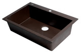 Alfi AB3020DI-C Chocolate 30" x 20" Drop-In Single Bowl Granite Composite Kitchen Sink