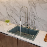 ALFI Titanium 30" x 20" Drop-In Single Bowl Granite Composite Kitchen Sink - AB3020DI-T