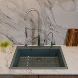 Alfi AB3020DI-T Titanium 30" x 20" Drop-In Single Bowl Granite Composite Kitchen Sink