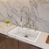 Alfi AB3020DI-W White 30" x 20" Drop-In Single Bowl Granite Composite Kitchen Sink