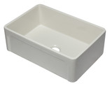 ALFI 30" x 21" Biscuit Reversible Single Fireclay Farmhousehouse Kitchen Sink - AB3020SB-B