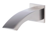 ALFI Brushed Nickel Curved Wallmounted Tub Filler Bathroom Spout - AB3301-BN