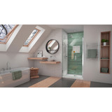 DreamLine Unidoor-LS 40-41 in. W x 72 in. H Frameless Hinged Shower Door in Chrome