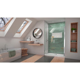 DreamLine Unidoor-LS 51-52 in. W x 72 in. H Frameless Hinged Shower Door in Chrome