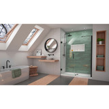 DreamLine Unidoor-LS 53-54 in. W x 72 in. H Frameless Hinged Shower Door in Satin Black