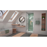 DreamLine Unidoor-LS 34-35 in. W x 72 in. H Frameless Hinged Shower Door in Chrome