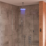ALFI Brushed Nickel Round 2 Way Thermostatic Shower Mixer Faucet - AB3901-BN