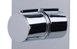 ALFI Polished Chrome Concealed 3-Way Thermostatic Valve Shower Mixer Faucet - Round Knobs - AB4001-PC