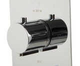 ALFI Polished Chrome Concealed 4-Way Thermostatic Valve Shower Mixer Faucet - Round Knobs - AB4101-PC