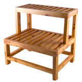 ALFI 20" Double Wooden Stepping Stool For Shower or Multi-Purpose - AB4402
