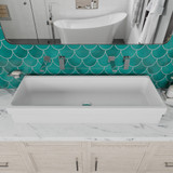 ALFI 48" x 18" White Above Mount Fireclay Bath Trough Sink - AB48TR