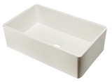 Alfi AB533-B 33" x 20" Biscuit Smooth Apron Single Bowl Fireclay Farm Sink