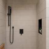 ALFI Black Matte Shower Valve with Square Lever Handle and Diverter - AB5601-BM