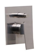 ALFI Brushed Nickel Shower Valve Mixer with Square Lever Handle and Diverter - AB5601-BN