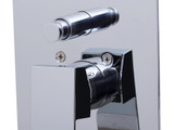 ALFI Polished Chrome Shower Valve Mixer with Square Lever Handle and Diverter - AB5601-PC