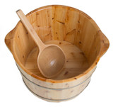 ALFI Round Wooden Cedar Foot Soaking Tub - AB6604
