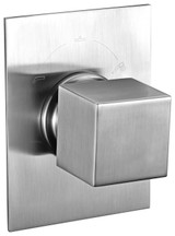 ALFI Brushed Nickel Modern Square 3 Way Shower Diverter, Includes Rough Valve - AB9209-BN