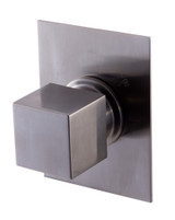 ALFI Brushed Nickel Modern Square 3 Way Shower Diverter, Includes Rough Valve - AB9209-BN