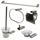 ALFI Brushed Nickel 6 Piece Bathroom Accessory Set - AB9503-BN