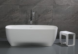 Alfi 67" White Matte Solid Surface Resin Bathtub