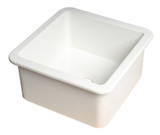 ALFI White Square 18" x 18" Undermount / Drop In Fireclay Prep Sink - ABF1818S-W