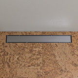 ALFI 24" Modern Brushed Stainless Steel Linear Shower Drain with Solid Cover - ABLD24B-BSS