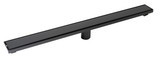 ALFI 32" Black Matte Stainless Steel Linear Shower Drain with Solid Cover - ABLD32B-BM