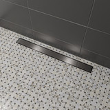 ALFI 32" Modern Brushed Stainless Steel Linear Shower Drain with Solid Cover - ABLD32B-BSS
