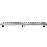 ALFI ABLD32C 32" Modern Stainless Steel Linear Shower Drain with Groove Holes