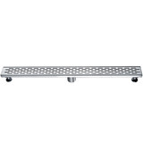 ALFI 32" Modern Stainless Steel Linear Shower Drain with Groove Holes - ABLD32C-BSS