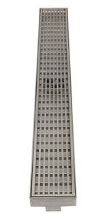 ALFI 32" Modern Stainless Steel Linear Shower Drain with Groove Lines - ABLD32D