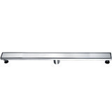 ALFI 36" Modern Brushed Stainless Steel Linear Shower Drain with Solid Cover - ABLD36B-BSS