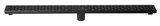 ALFI 36" Black Matte Stainless Steel Linear Shower Drain with Groove Holes - ABLD36C-BM