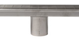 ALFI 47" Stainless Steel Linear Shower Drain with Groove Lines - ABLD47D