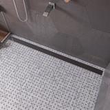 Alfi 59" Stainless Steel Linear Shower Drain with Groove Lines