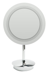 ALFI Chrome Tabletop Round 9" 5x Magnifying Cosmetic Mirror with Light - ABM9FLED-PC