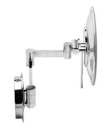 Alfi ABM9WLED-PC Polished Chrome Wall Mount Round 9" 5x Magnifying Cosmetic Mirror with Light