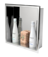 ALFI 16 x 16 Polished Stainless Steel Square Single Shelf Bath Shower Niche - ABN1616-PSS