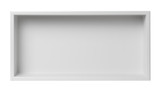 ALFI 24 x 12 White Matte Stainless Steel Horizontal Single Shelf Bath Shower Niche - ABNC2412-W