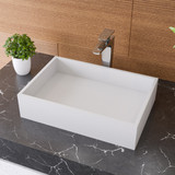 ALFI 20" x 14" White Matte Solid Surface Resin Surface Mount Vessel Sink - ABRS2014