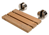 ALFI 16 Inch Folding Teak Wood Shower Seat Bench - ABS16R-BN